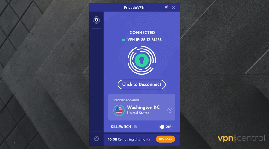 privadovpn washington