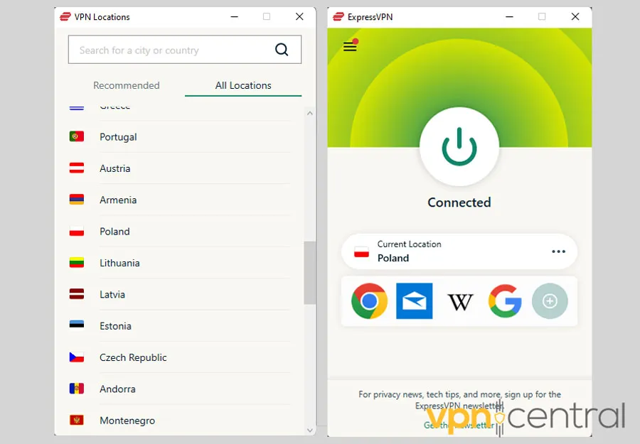 expressvpn polish server