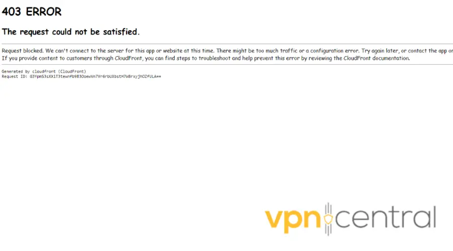 geo blocking error on fanduel site