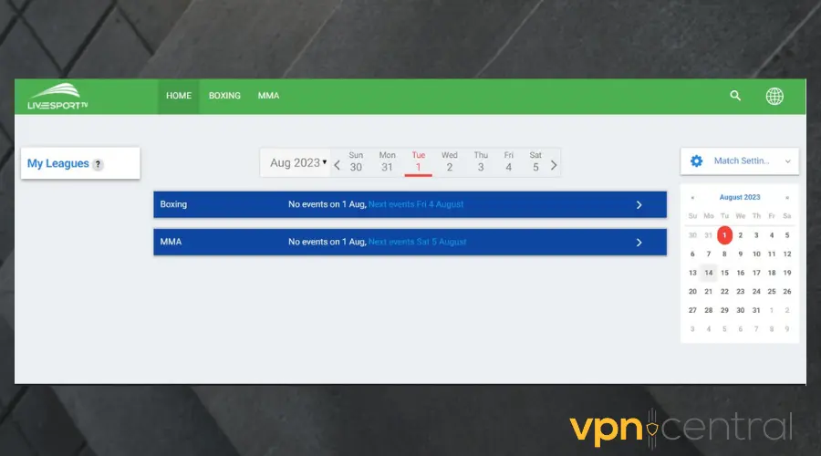 live soccer tv web interface