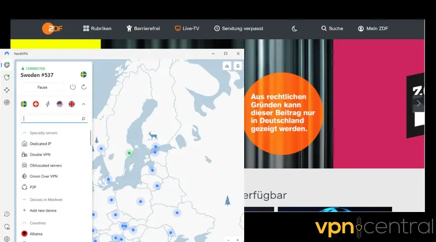 nordvpn unlocking austrian tv