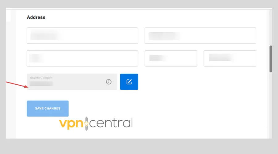 change epic games country