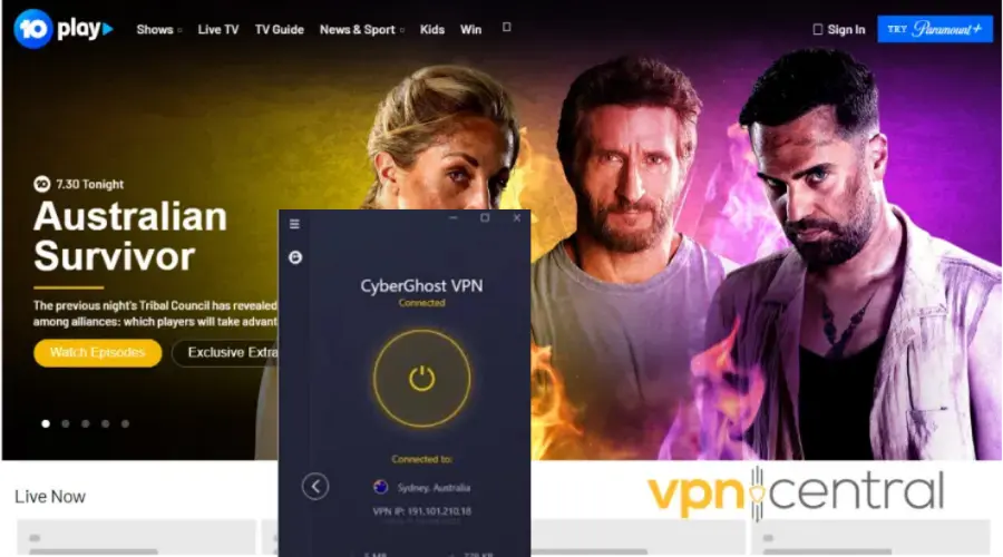 cyberghost unlocking australian tv