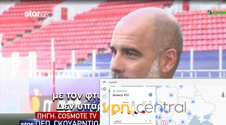 nordvpn unlocking greek tv