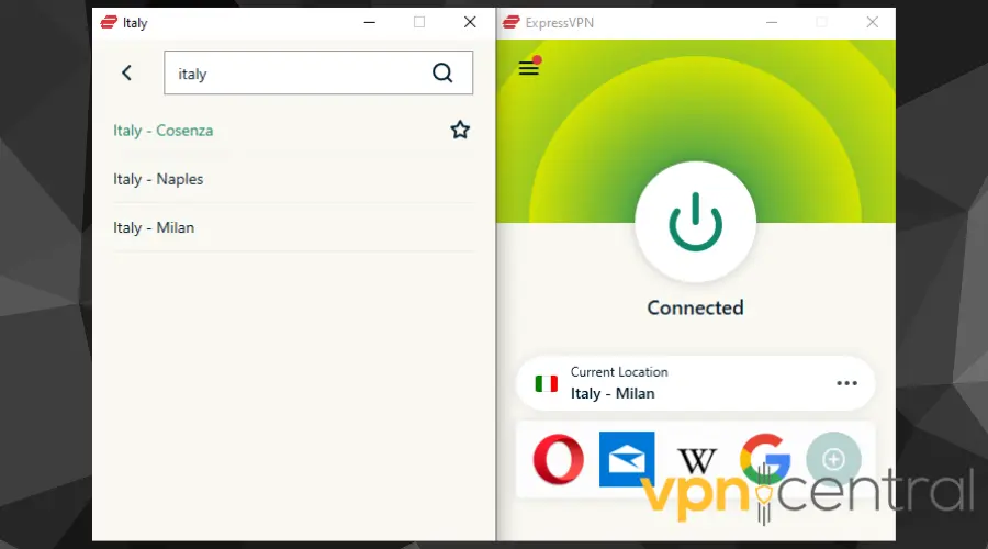 expressvpn italian servers