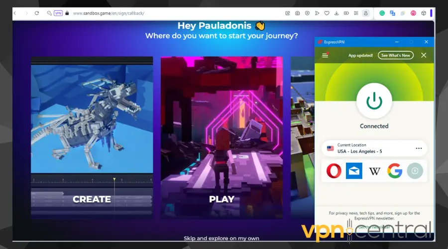 expressvpn working with sandbox game