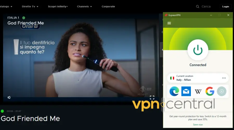 ExpressVPN unblocks Italian TV
