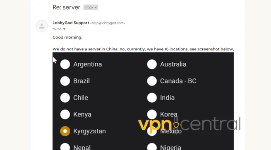 lobbygod support response