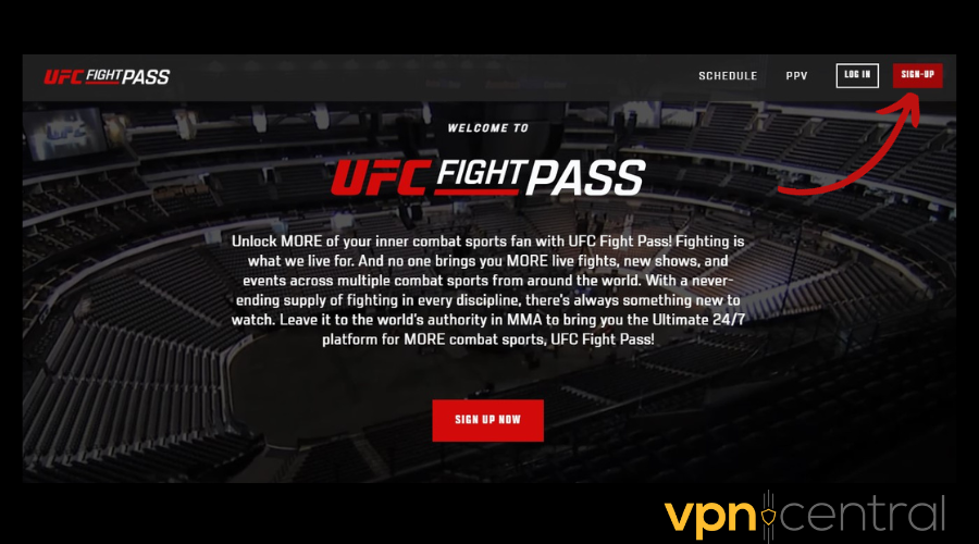 ufc fight pass sign up