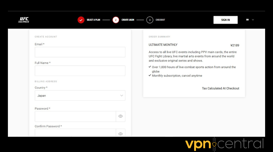 fight pass japan checkout