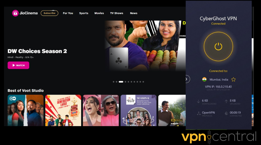 Indian TV working with CyberGhost