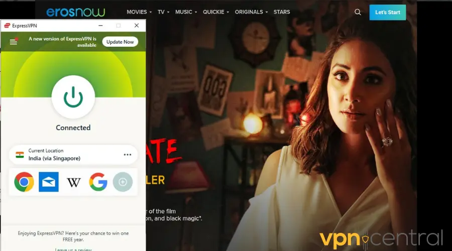 watching indian tv with expressvpn