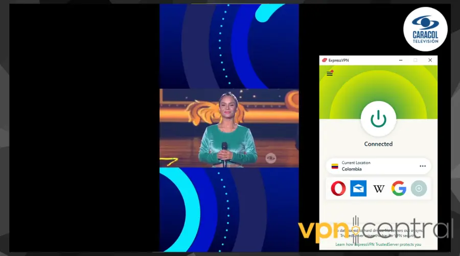 Watching Caracol TV with ExpressVPN