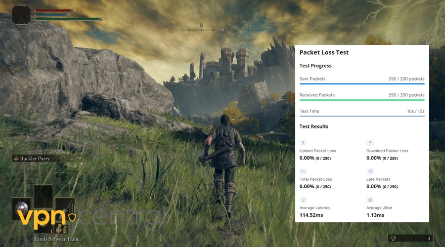 Elden Ring packet loss test