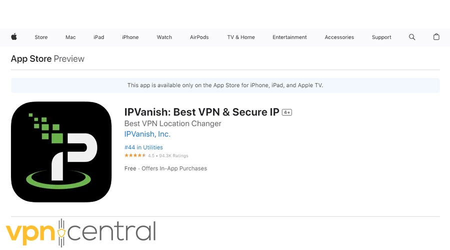 ipvanish for apple tv