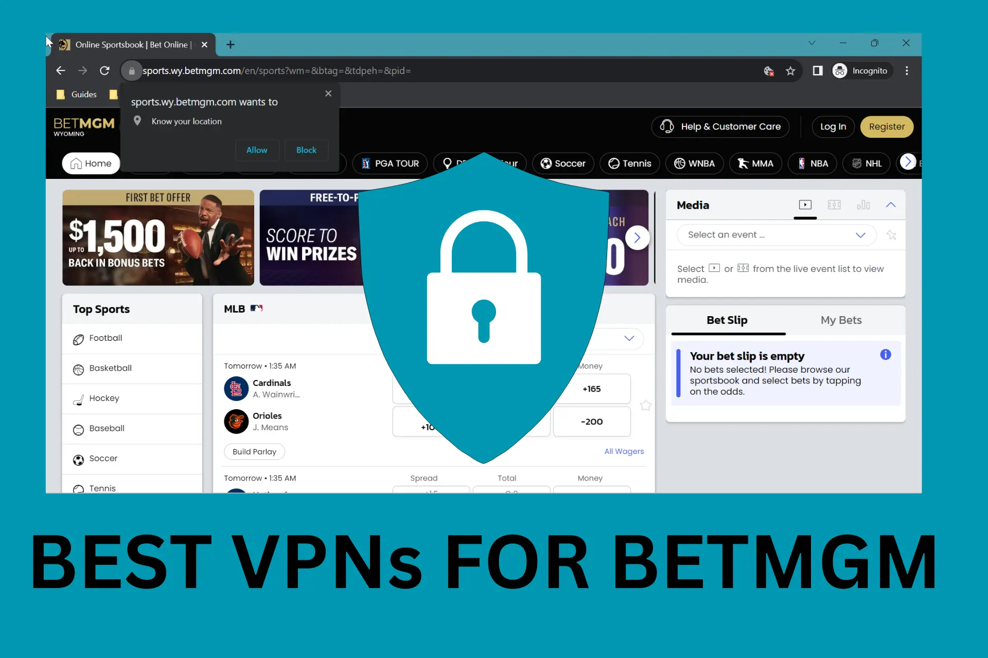 vpn for betmgm