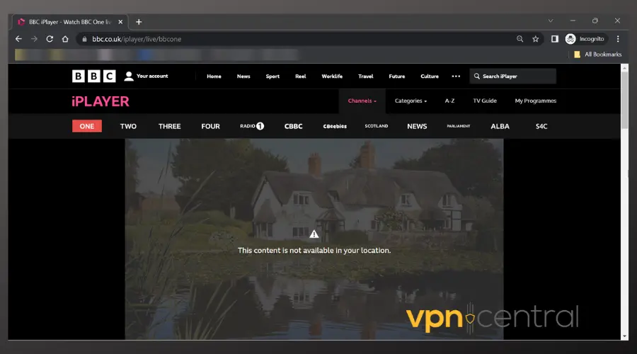 bbc iplayer this content is not available in your location