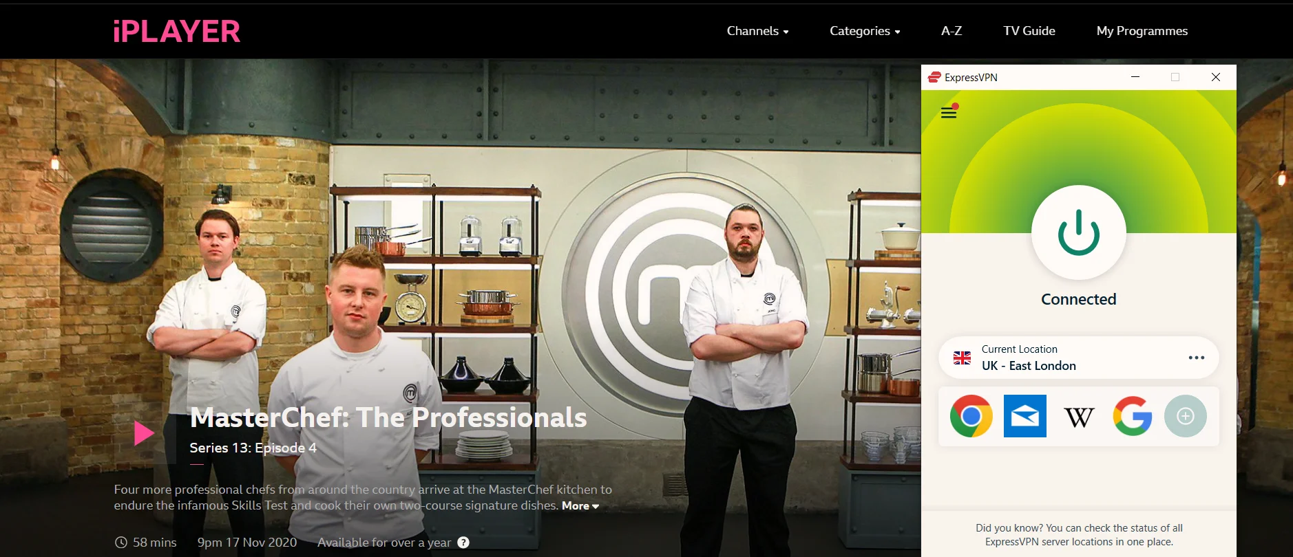 bbc iplayer unblocked in belgium with expressvpn