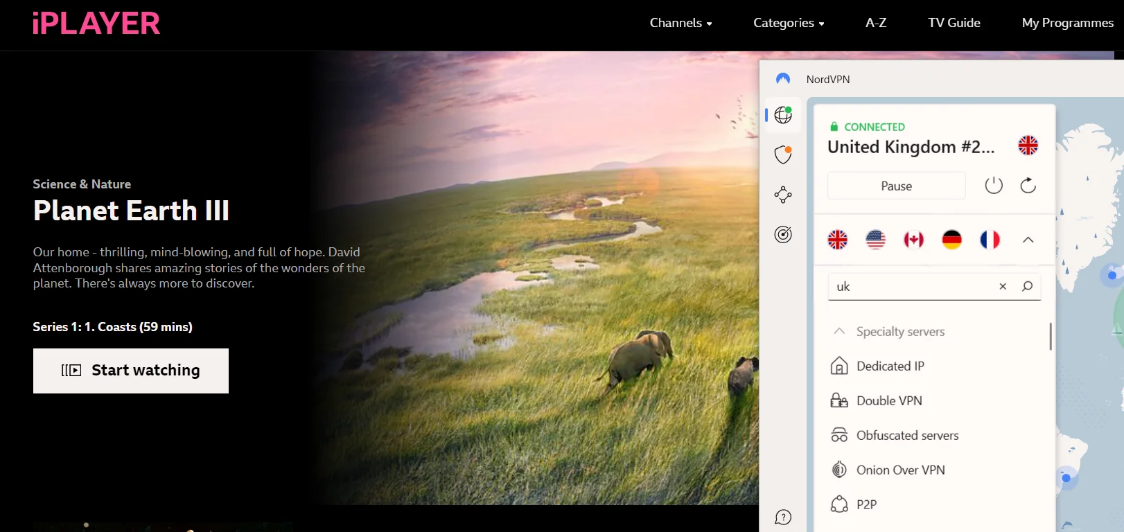 bbc iplayer unblocked with nordvpn