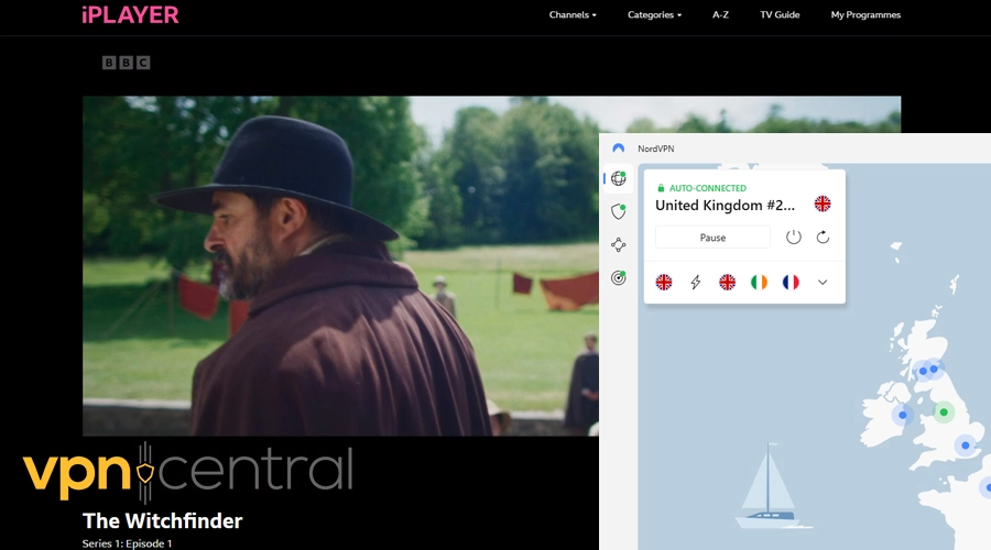 bbciplayer with nordvpn manchester