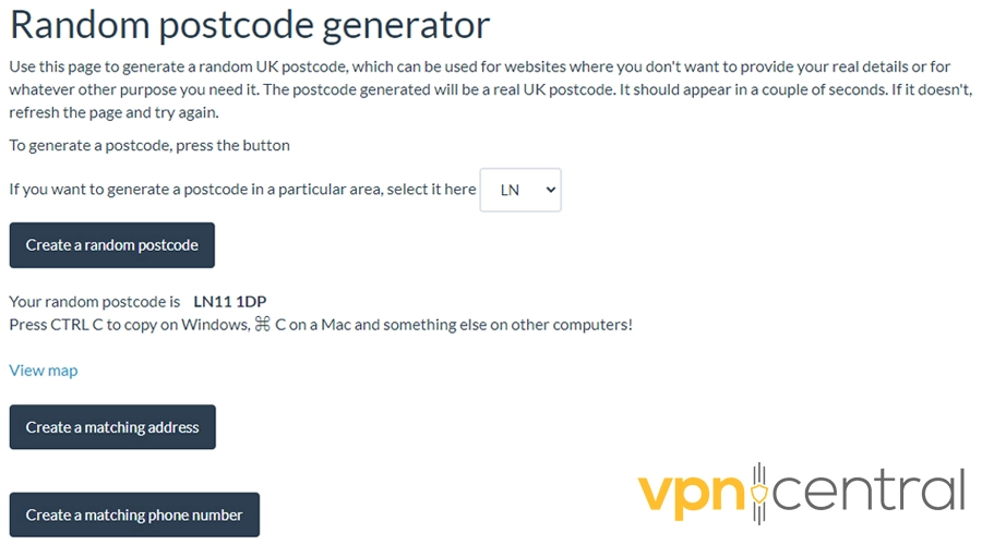 doogal random ln postcode