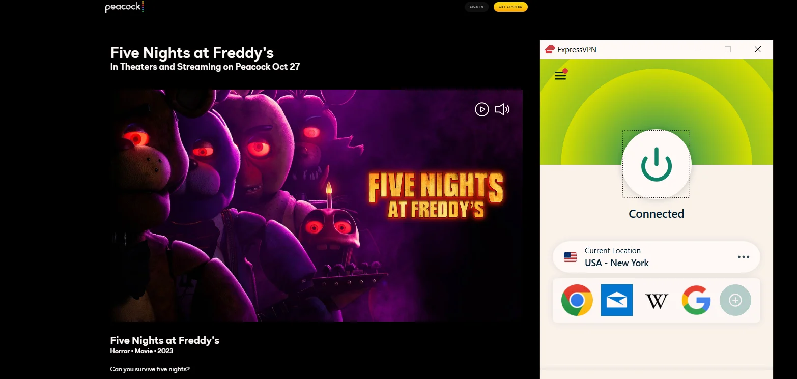 fnaf movie on peacock