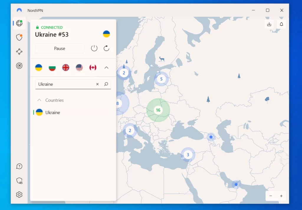 nordvpn ukrainian servers