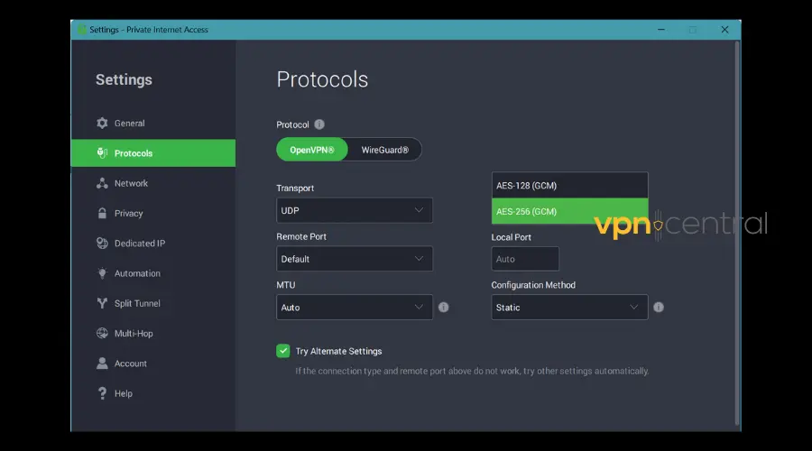 pia encryption standards