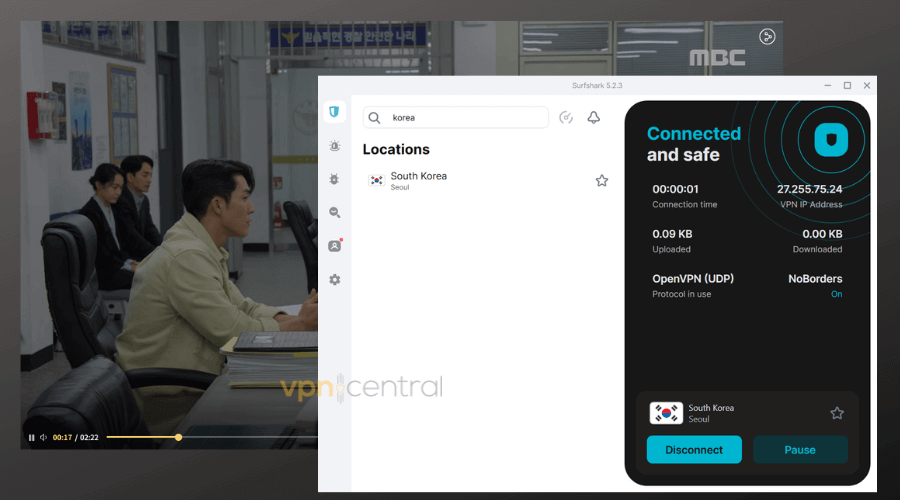 surfshark unlocking korean tv