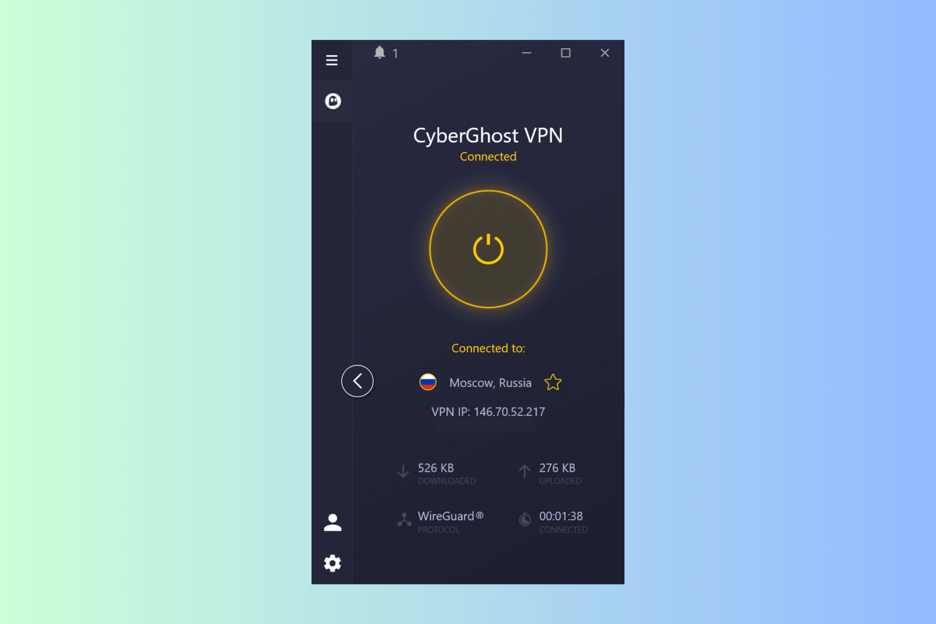 cyberghost russian server