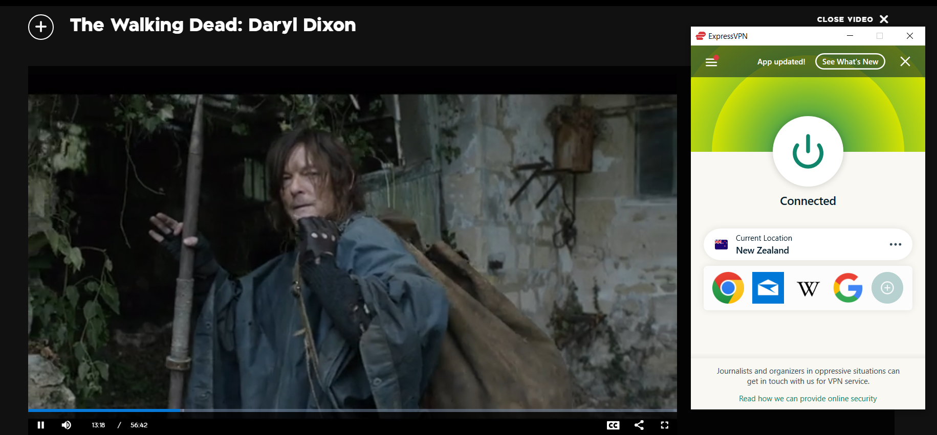 daryl dixon on tvnz with expressvpn