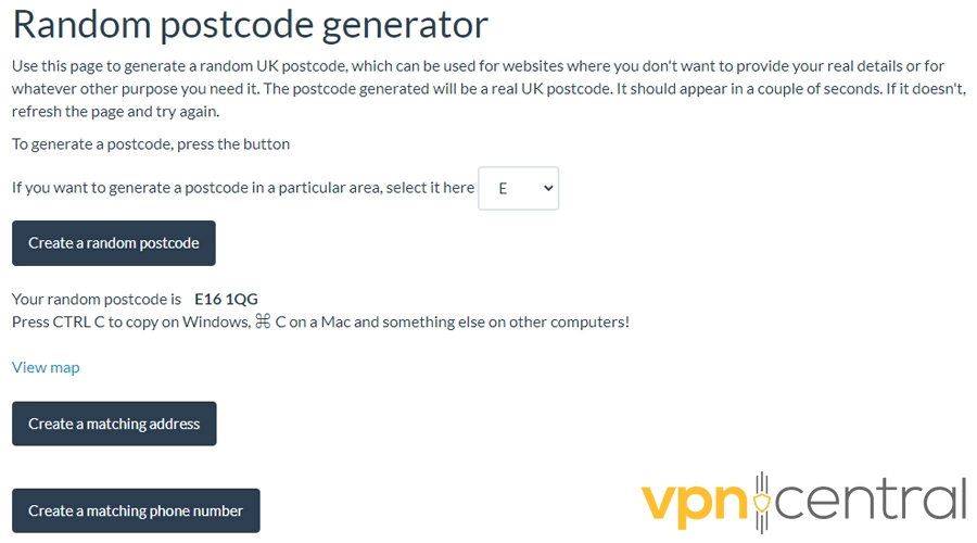 doogal random e postcode