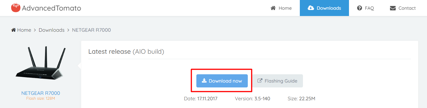 download tomato firmware