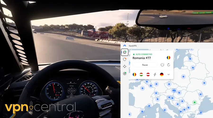 forza motorsport with nordvpn