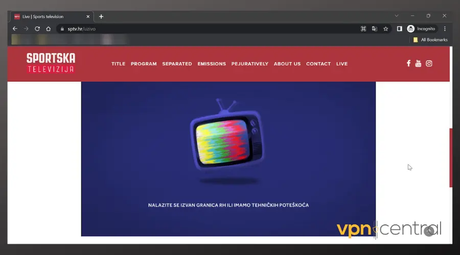 geo restriction on croatian tv in usa