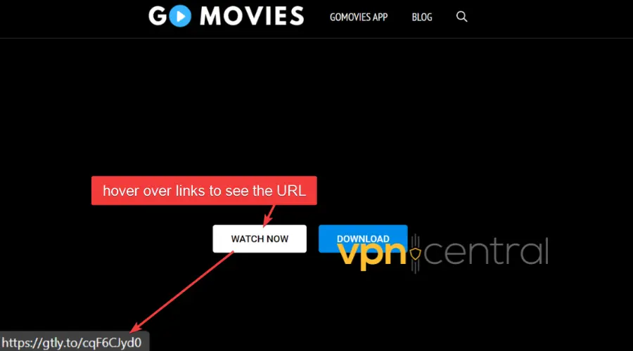 hover over links to see url