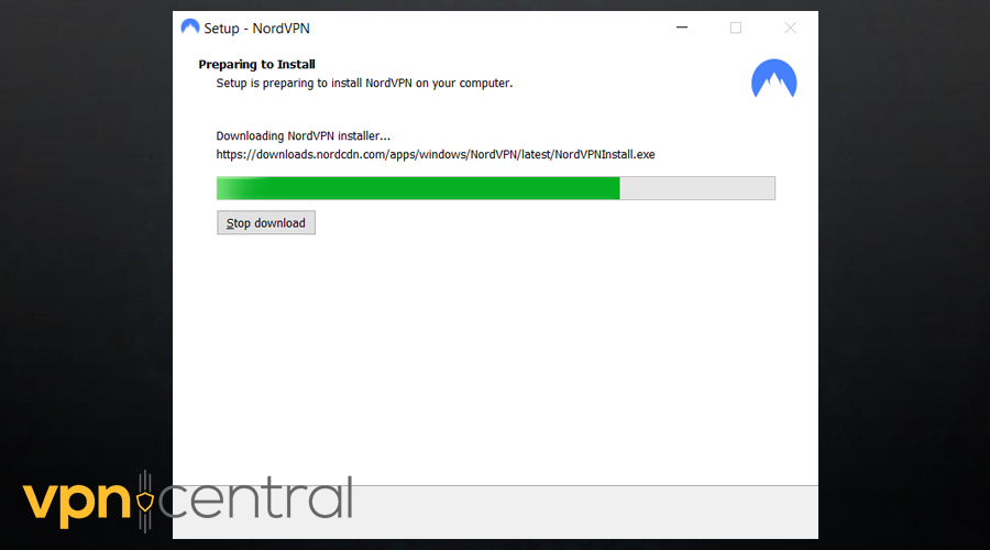nordvpn installation process