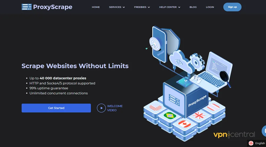 proxyscrape homepage