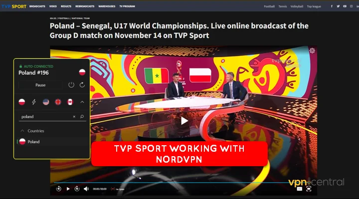 tvp sport working with nordvpn
