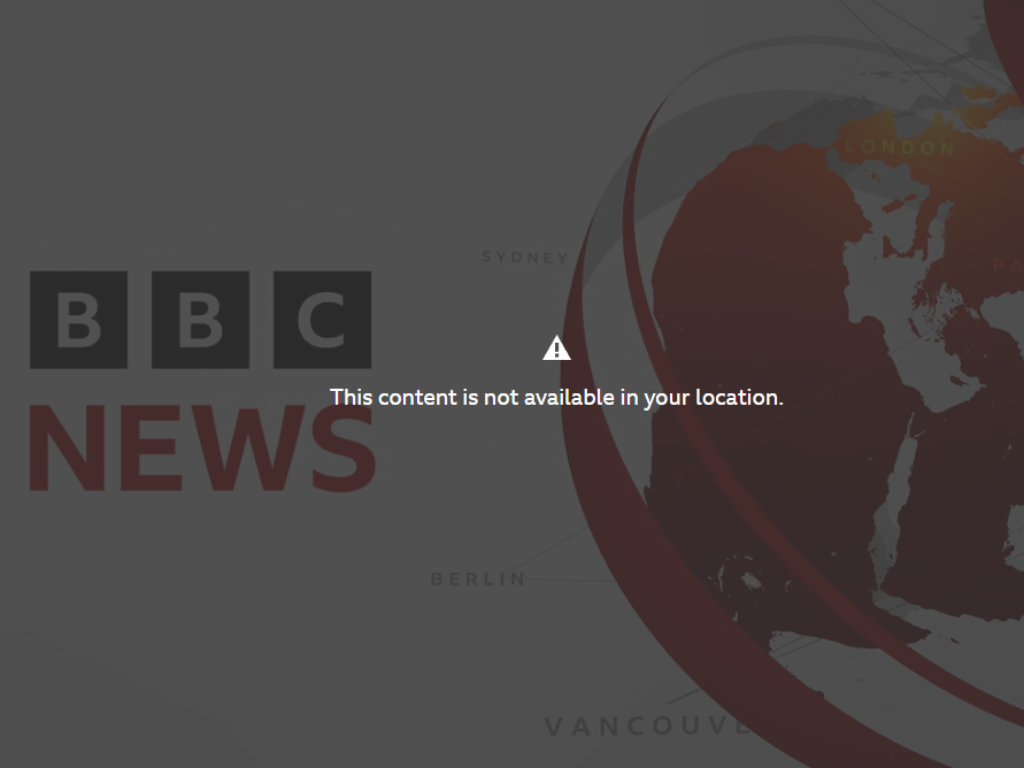 BBC iPlayer error message