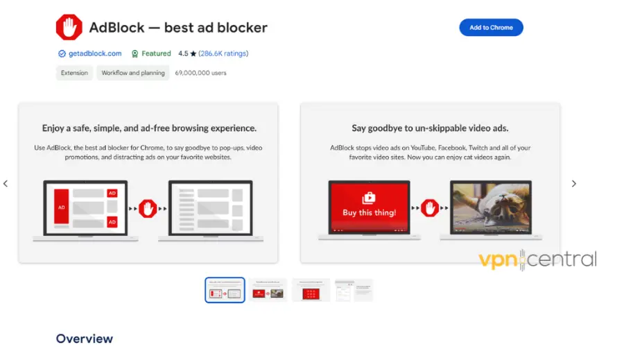 adblock in the google chrome webstore