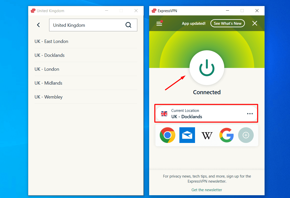 expressvpn connected to uk server