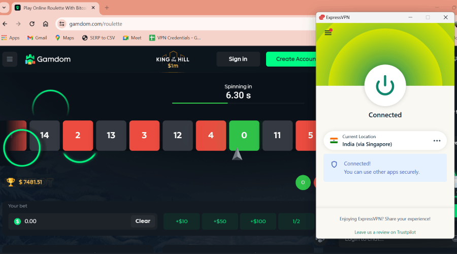 Play Gamdom using ExpressVPN