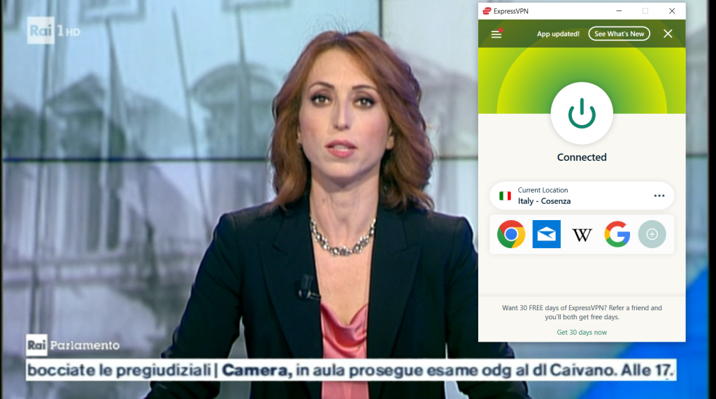 rai tv italy unblocked with expressvpn