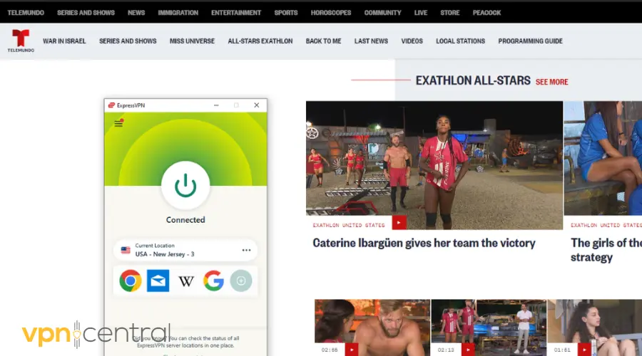 watching telemundo in canada with vpn