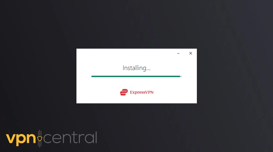 expressvpn installation screen