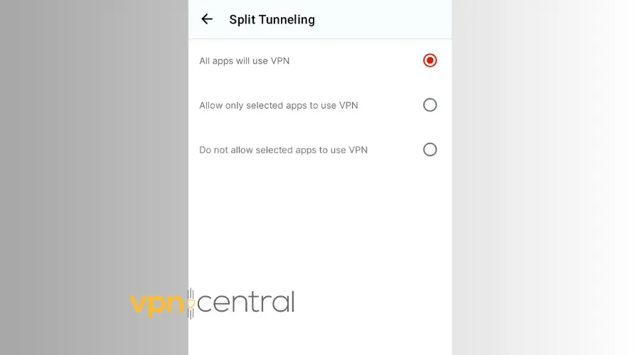 extremevpn split tunneling