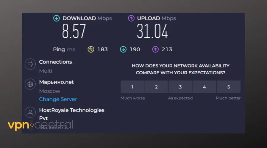 hola vpn russian server speed test