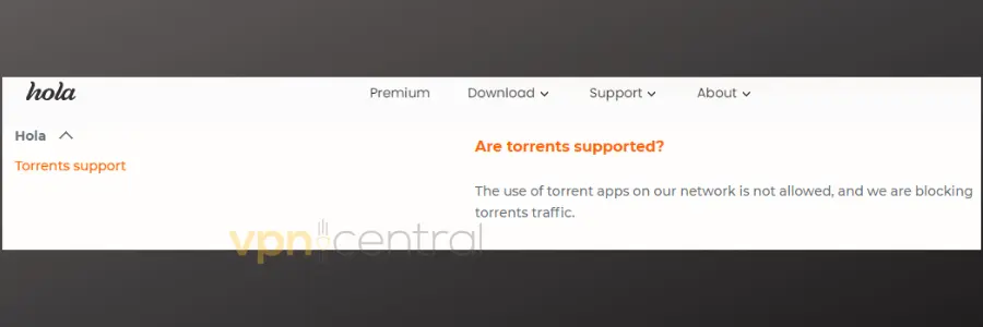 hola vpn torrenting