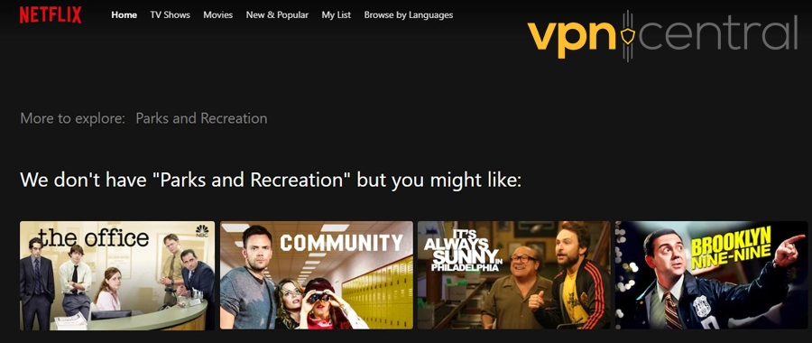 netflix we don't have parks and rec